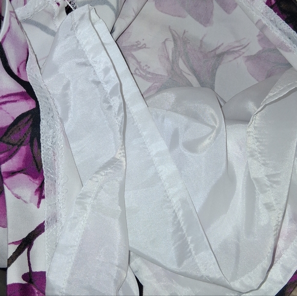 Worthington Purple and White Floral Y2K Sleeveless Women's Sheath Dress Size 8 - Picture 7 of 11